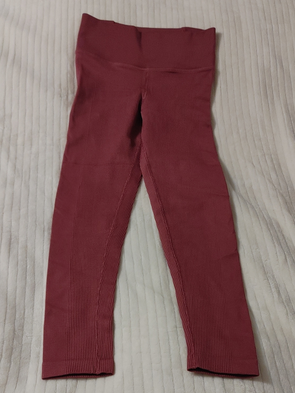 Athleta Kids Ribbed Leggings in Mauve Size L/ 12, G/12
